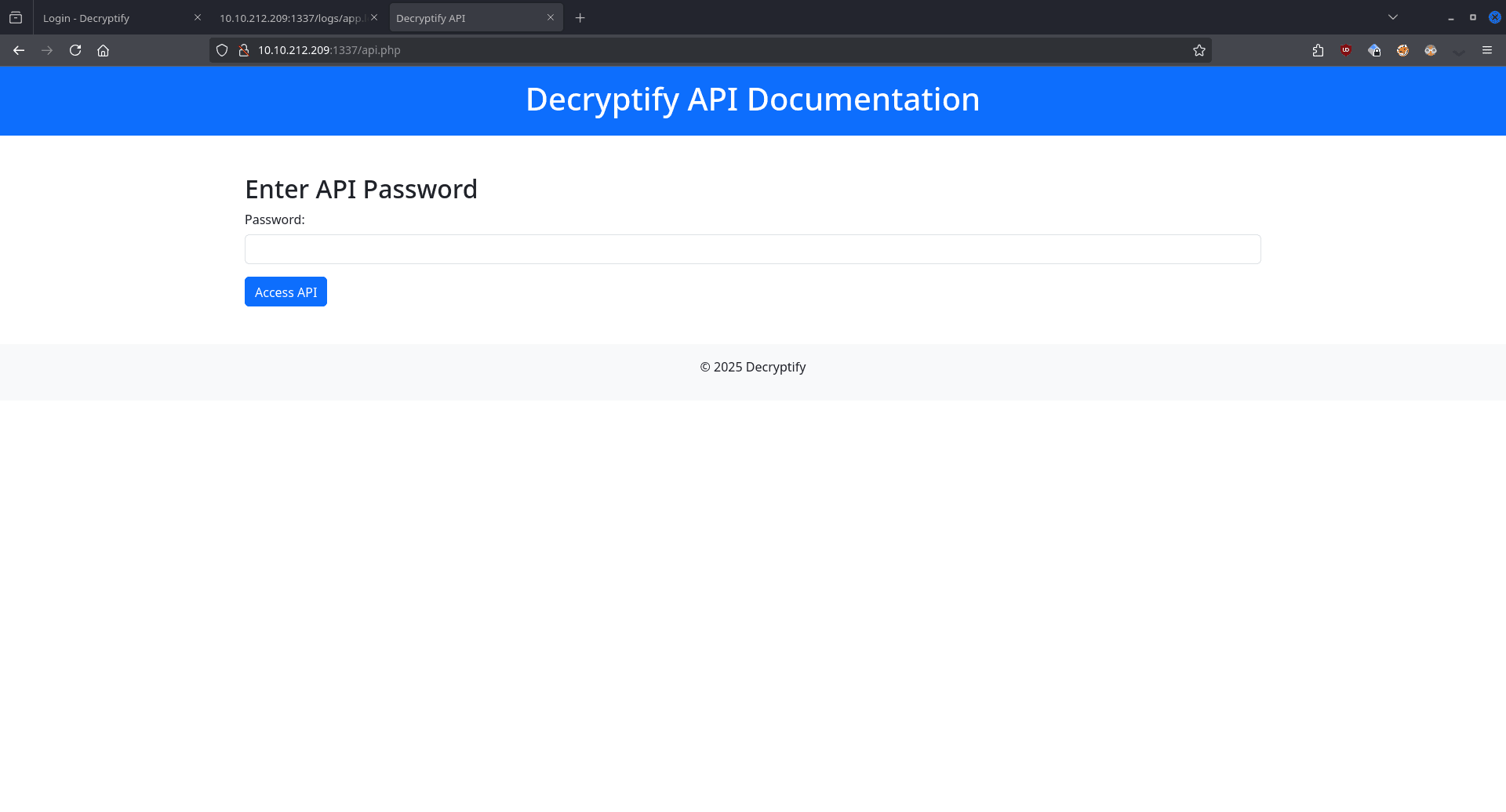 API