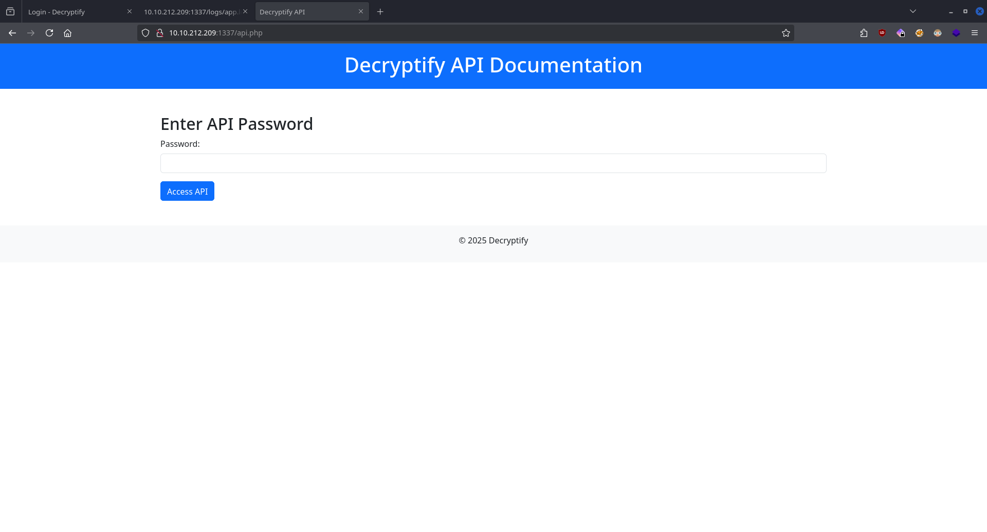 API